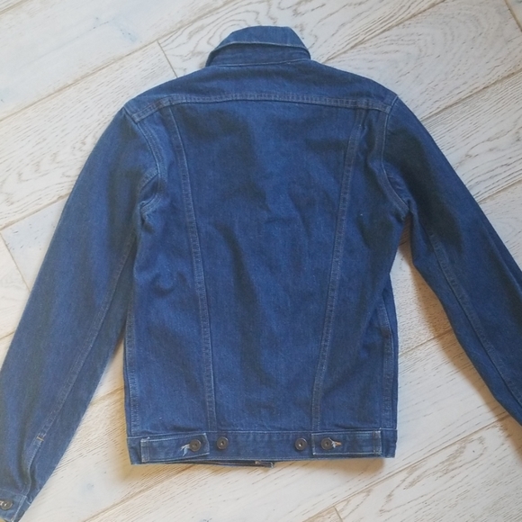 L.C. King Denim Trucker Jacket RN14946 Small | Made in USA | Raw Indigo Workwear - Picture 4 of 7